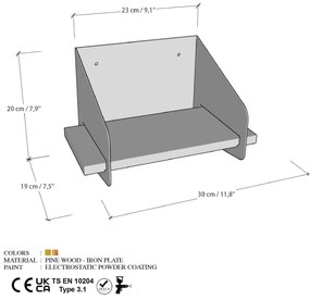 Raft de perete Shortia 1 (auriu). 1107803