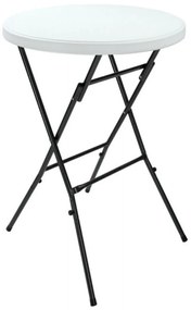 Casaria Masă de petrecere din plastic LYDA, Ø72x110cm, alb