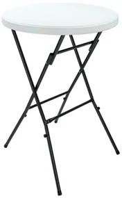 Casaria Masă de petrecere din plastic LYDA, Ø72x110cm, alb