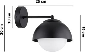 BRILAGI - Aplica de perete COSMO 1xE27/60W/230V neagră