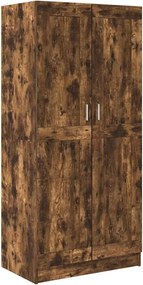vidaXL Șifonier, stejar fumuriu, 82,5x51,5x180 cm, lemn prelucrat