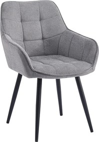 Scaun MARKEN, stofa clasica gri - Vardo 11, 59x62x86 cm
