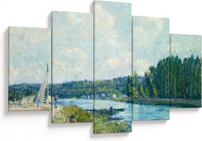 Tablou - Alfred Sisley, The Banks of the Oise, reproducere (150x105 cm)