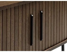 Masă TV maro cu aspect de lemn de stejar 120x56 cm Nola – Unique Furniture