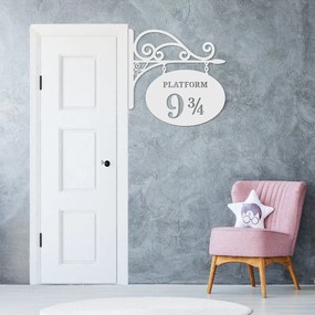 DUBLEZ | Decorațiune din lemn pentru ușă - Platform 9 și 3/4