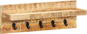 vidaXL Cuier de haine de perete, 60 x 15 x 20 cm, lemn masiv de mango