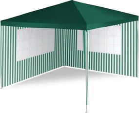 Cort de petrecere în grădină - verde 3 x 3 m + 2 pereți late