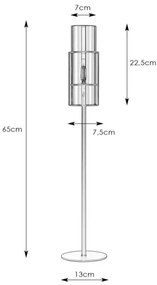 Lampă de masă TORCIA 1xE14/40W/230V 65 cm negru Markslöjd 108560