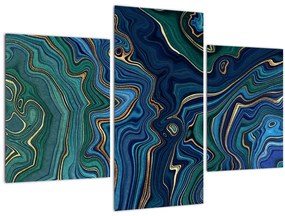 Tablou - Marmură verde- albastru (90x60 cm)