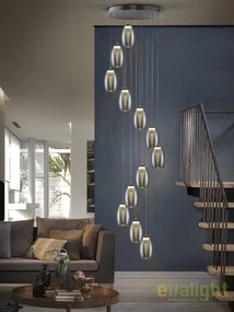 Lustra LED casa scarii design modern cu 12 pendule Nebula SV-584541