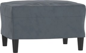 vidaXL Taburet, gri închis, 60x50x41 cm, catifea