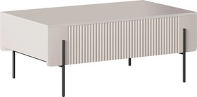 Măsuță de cafea Malmi 100 cm cu sertare - casmir / picioare negre