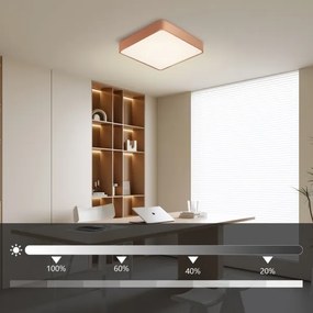 Brilagi - Plafonieră LED reglabilă POOL SQUARE LED/36W/230V 40x40 cm bronză + telecomandă