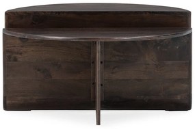 Măsuță de cafea maro închis rotundă din lemn de mango ø 80 cm Divya – MOME