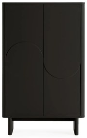 Dulap negru 80x130x40 cm Solei – MOME