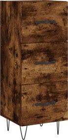 vidaXL Servantă, stejar fumuriu, 34,5x34x90 cm, lemn compozit