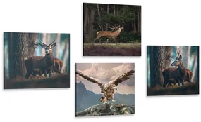 Set tablouri frumusețea animalelor de pădure