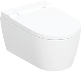 Set vas WC cu functie de bideu rimless si capac soft close alb Geberit AquaClean Sela