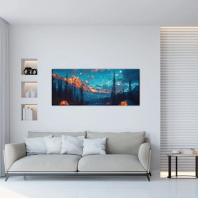 Tablou - Camping în munți (120x50 cm)