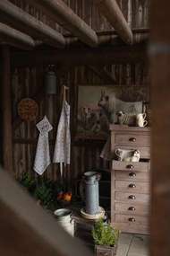 Farfurie Ø 26 cm, din ceramică, bej, model găină