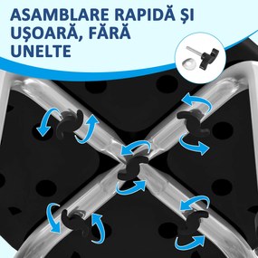 Homcom Scaun Dus – Reglabil, Antialunecare, Alb | Aosom Romania