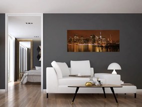 Tablou orașului nocturn (120x50 cm)