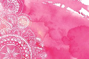 Tapet Mandala acuarel roz