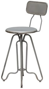 Scaun de bar, din metal, cu aspect vintage Valery