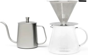 Espressor moka argintiu din oțel inoxidabil 500 ml Slow Coffee – Leopold Vienna