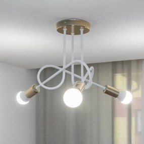 Lustră aplicată OXFORD 3xE27/15W/230V aurie/albă