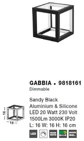 Veioza / Lampa de masa LED design modern geometric GABBIA negru NVL-9818161