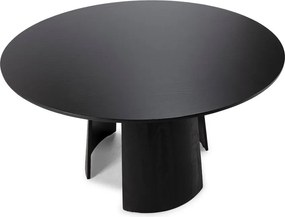 Masă de dining rotundă cu blat negru ø 120 cm Zuri – MOME