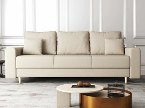 Canapea extensibilă dumonde cu ladă de depozitare si sezut confortabil din spuma high-density, Kronos Enjoy Camel 210x100 cm