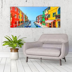 Tablou - Insula Burano, Veneția, Italia (120x50 cm)