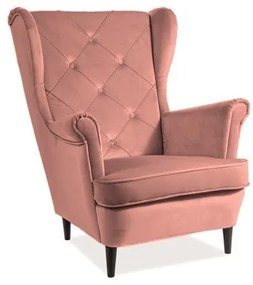 Fotoliu Lady velvet roz Blu52/wenge