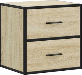 vidaXL Noptieră de perete, stejar sonoma, 40x31x39,5 cm