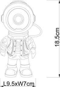Globo 28087 - Proiector LED reglabil COSMO LED/3W/5V astronaut