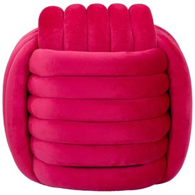 Taburet roz cu tapițerie din catifea Softy – Mauro Ferretti