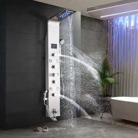 Panou de duș cu hidromasaj Aquapro crom