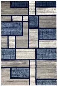 125x200 cm Covor Premium Sultan, 60% Polipropilena și 40% Polyester, Design Modern, Gri/Albastru, Densitate 2650 gr/m2, SU37003A1045