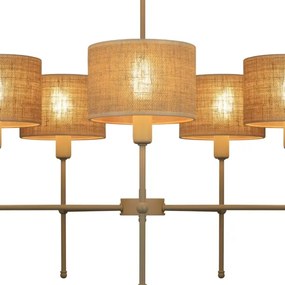 Candelabru cu tijă MADELA 5xE14/40W/230V iută/bej