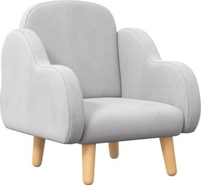 ZONEKIZ Fotoliu pentru Copii în Stil Scandinav cu Cotiere, Fotoliu din Material Textil pentru Copii până la 3 ani, 46x51x55 cm, Gri | Aosom Romania