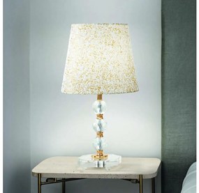 Lampă de cristal de masă Ideal Lux QUEEN 1xE27/60W/230V auriu