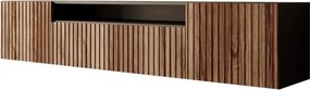 Comodă TV Miro Hanging – 200x41x53 cm – Negru / Catania