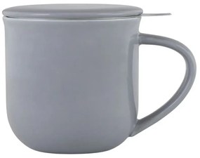 Cană pentru ceai cu infuzor si capac Viva Scandinavia MINIMA EVA V81454, 380 ml, Portelan, Gri