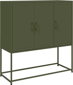 vidaXL Dulap înalt, verde măsliniu, 100,5x39x107 cm, oțel