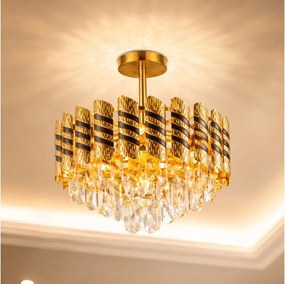 Brilagi - Lustră de tavan aplicată CRISTAL 5xE14/40W/230V Ø 38 cm