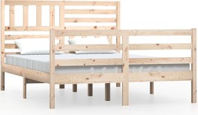 vidaXL Cadru de pat, 150x200 cm, lemn masiv, King Size