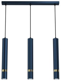 Candelabru cu cablu JOKER, 3x GU10, 25W, 230V, albastru/auriu