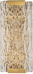 Aplică de perete aurie din sticlă Oblin – Mauro Ferretti